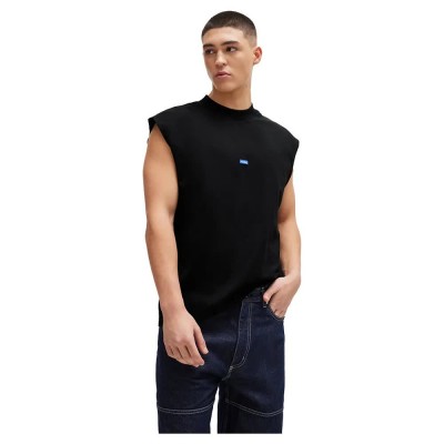 тениска,мъжки,тениски,hugo,navertz,01,blue,sleeveless,t,shirt,black