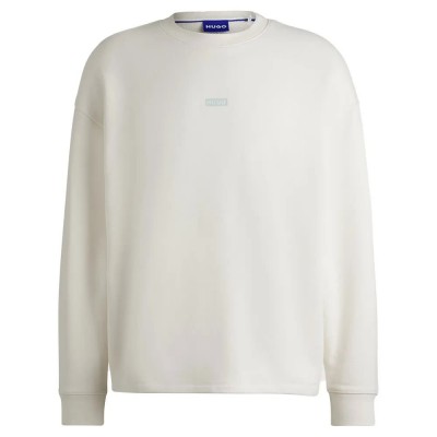 блуза,мъжки,пуловери,hugo,naviu,10257685,blue,sweatshirt,open,white,(white)