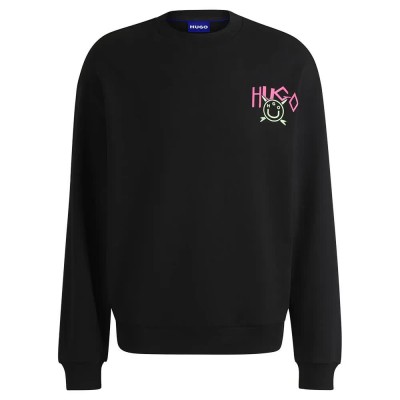 блуза,мъжки,пуловери,hugo,nigotil,01,sweatshirt,black,(black)