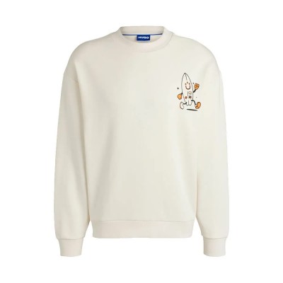 блуза,мъжки,пуловери,hugo,nigotil,01,sweatshirt,white