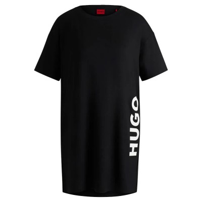 пижама,дамски,пижами,hugo,unite,01,short,sleeve,pyjama,dress,black