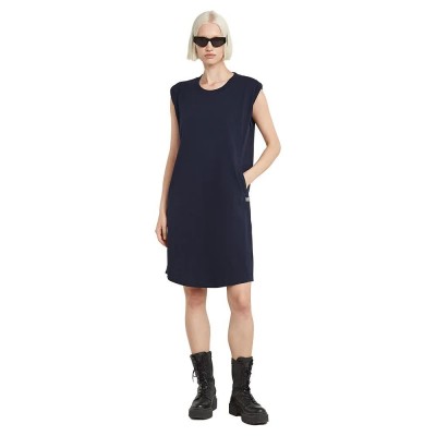 рокля,дамски,поли,и,рокли,g,star,seam,detail,loose,sleeveless,dress,blue