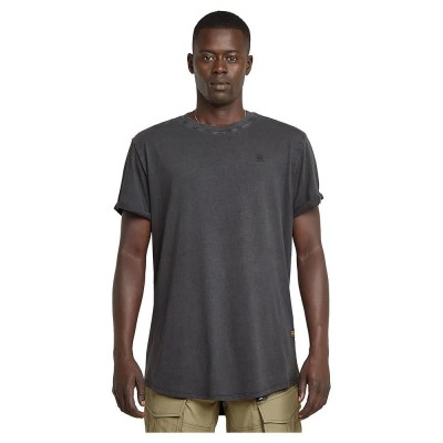 тениска,мъжки,тениски,g,star,text,back,gr,overdyed,lash,short,sleeve,t,shirt,grey