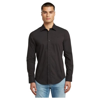 риза,с,дълъг,ръкав,мъжки,ризи,g,star,uniform,slim,long,sleeve,shirt,dark,black,(black)