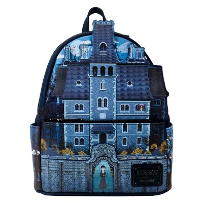 раница,раници,loungefly,nevermore,academy,wednesdat,backpack,blue