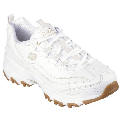 маратонки,дамски,маратонки,skechers,d´lites,trainers,white,leather,duraleather,gum,trim,(white)
