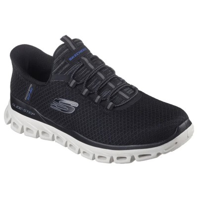 обувки,мъжки,маратонки,skechers,glide,step,slip,on,shoes,black,mesh,pu,(black)