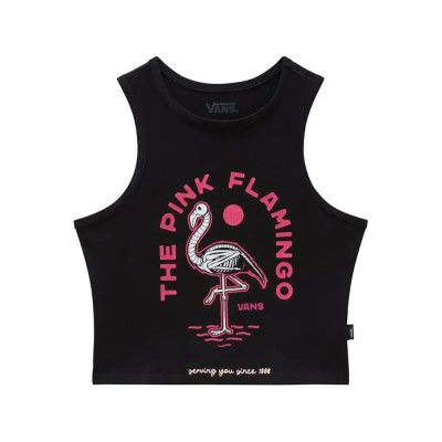 тениска,дамски,тениски,vans,the,pink,flamingo,sleeveless,t,shirt,black