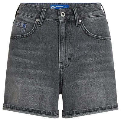 къси,панталони,дамски,панталони,karl,lagerfeld,a2w10040,high,waist,denim,shorts,grey