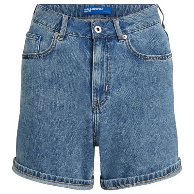 къси,панталони,дамски,панталони,karl,lagerfeld,a2w10041,high,waist,denim,shorts,blue