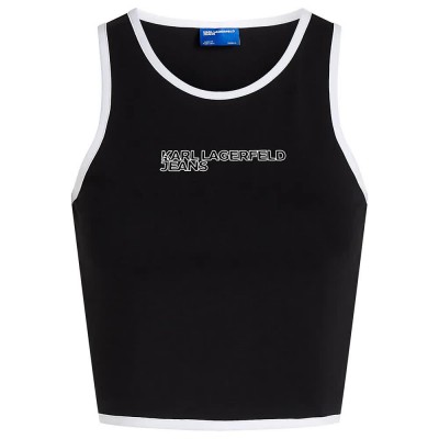 потник,дамски,топове,karl,lagerfeld,outline,logo,sleeveless,top,black
