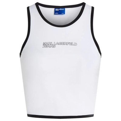 потник,дамски,топове,karl,lagerfeld,outline,logo,sleeveless,top,white,(white)
