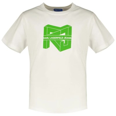 тениска,мъжки,тениски,karl,lagerfeld,reg,cube,logo,short,sleeve,t,shirt,white