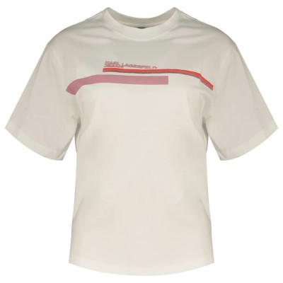 тениска,дамски,тениски,karl,lagerfeld,reg,placed,logo,short,sleeve,t,shirt,white