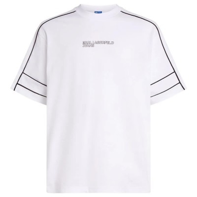 тениска,мъжки,тениски,karl,lagerfeld,relaxed,piping,short,sleeve,t,shirt,white
