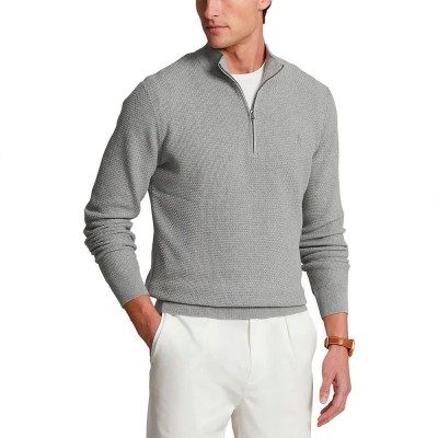 блуза,мъжки,пуловери,polo,ralph,lauren,710899358,half,zip,sweater,andover,heather,(grey)