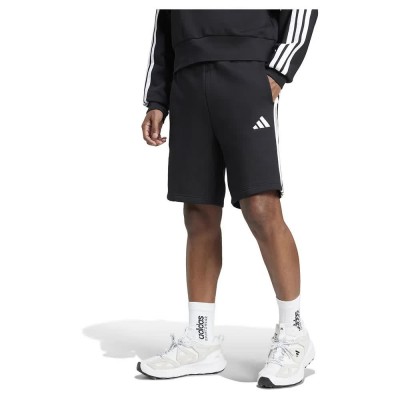 поларени,къси,панталони,мъжки,панталони,adidas,essentials,3,stripes,fleece,shorts,black,white,(black)