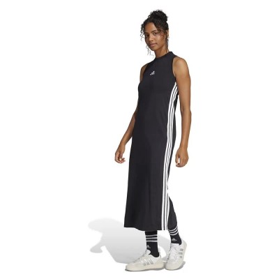 рокля,дамски,поли,и,рокли,adidas,essentials,3,stripes,racerback,sleeveless,long,dress,black
