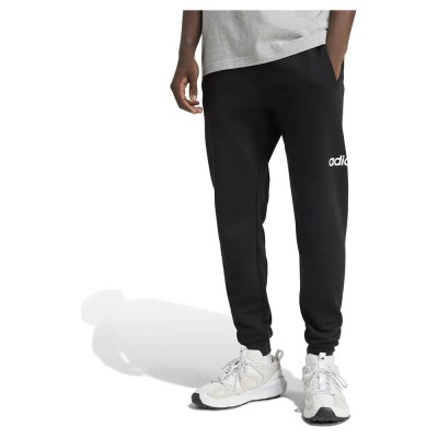 анцуг,мъжки,панталони,adidas,essentials,linear,fleece,cuffed,joggers,black,white,(black)