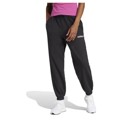 анцуг,дамски,панталони,adidas,essentials,linear,french,terry,cuffed,joggers,black,white,(black)
