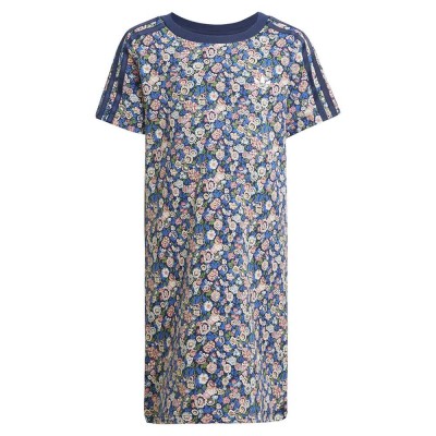 фланелка,с,къс,ръкав,детски,поли,и,рокли,adidas,originals,x,liberty,london,tee,short,sleeve,short,dress,multicolor,(night,indigo,multicolor)