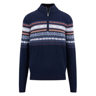 блуза,мъжки,пуловери,fynch,hatton,1411320,half,zip,sweater,blue