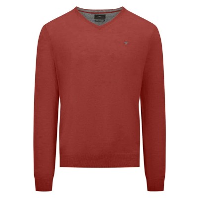 блуза,мъжки,пуловери,fynch,hatton,1414801,v,neck,sweater,red,(rust)