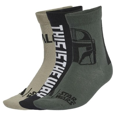 чорапи,детски,чорапи,adidas,star,wars,mandalorian,crew,socks,3,units,black,legend,ivy,silver,pebble,(multicolor)