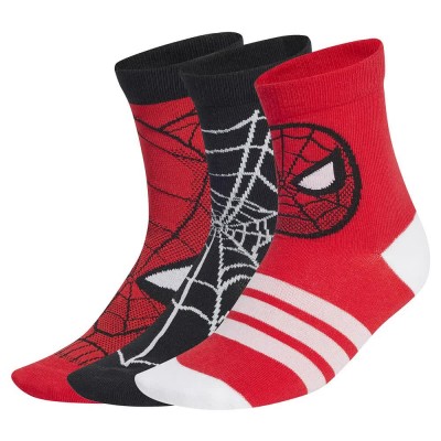 чорапи,детски,чорапи,adidas,x,marvel,spider,man,crew,socks,3,units,pure,ruby,black,pure,ruby,(red,black)