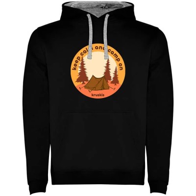 суичър,мъжки,пуловери,kruskis,camp,on,hoodie,black,grey,(black)