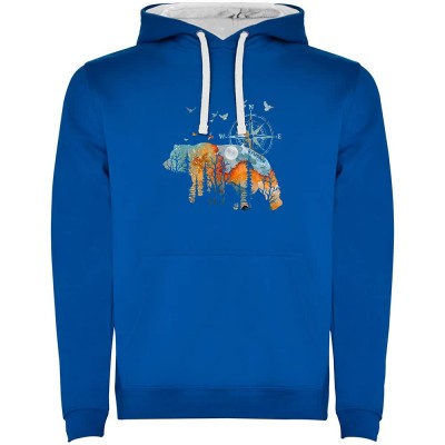 суичър,мъжки,пуловери,kruskis,compass,bear,hoodie,royal,blue,white,(blue)