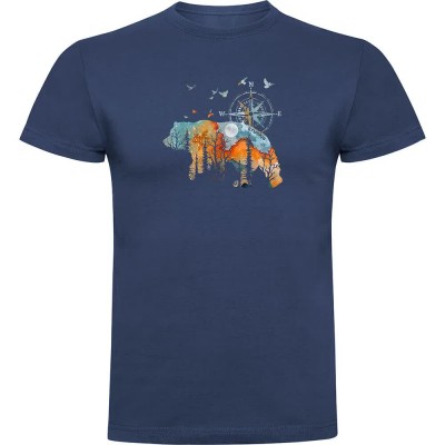 тениска,мъжки,тениски,kruskis,compass,bear,short,sleeve,t,shirt,denim,blue,(blue)