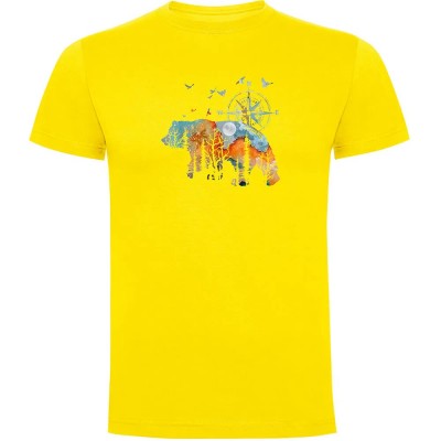 тениска,мъжки,тениски,kruskis,compass,bear,short,sleeve,t,shirt,yellow