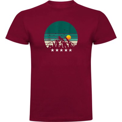 тениска,мъжки,тениски,kruskis,five,stars,short,sleeve,t,shirt,dark,red,(red)