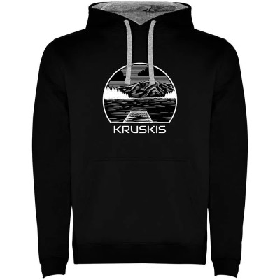 суичър,мъжки,пуловери,kruskis,logo,lake,hoodie,black,grey,(black)