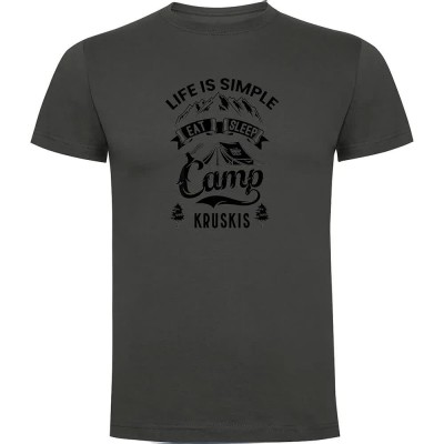 тениска,мъжки,тениски,kruskis,life,is,simple,short,sleeve,t,shirt,dark,grey,(grey)