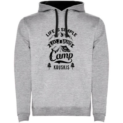 суичър,мъжки,пуловери,kruskis,life,is,simple,hoodie,heather,grey,black,(grey)