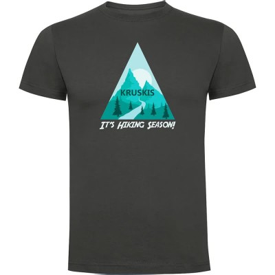 тениска,мъжки,тениски,kruskis,hiking,season,short,sleeve,t,shirt,dark,grey,(grey)