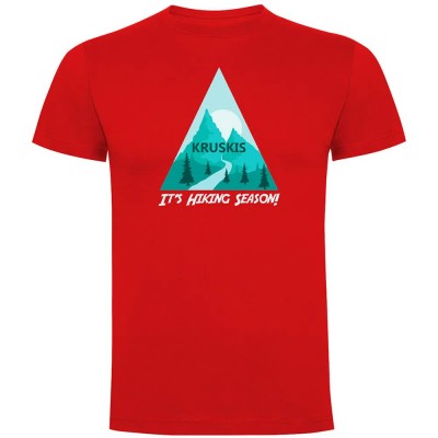 тениска,мъжки,тениски,kruskis,hiking,season,short,sleeve,t,shirt,red