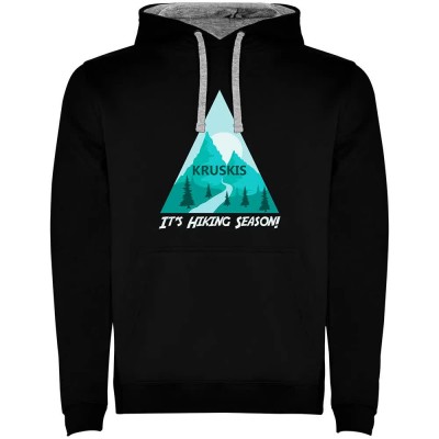 суичър,мъжки,пуловери,kruskis,hiking,season,hoodie,black,grey,(black)