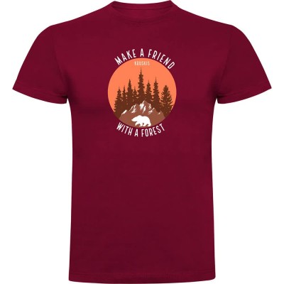 тениска,мъжки,тениски,kruskis,make,a,friend,short,sleeve,t,shirt,red,(dark,red)