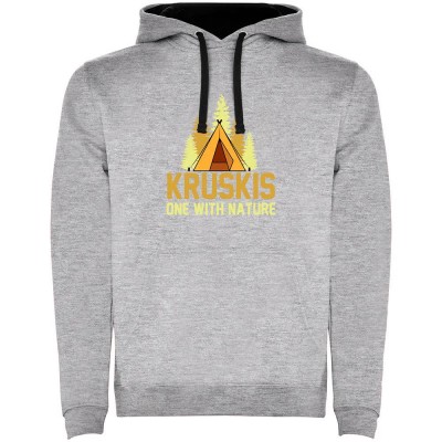 суичър,мъжки,пуловери,kruskis,one,with,nature,hoodie,heather,grey,black,(grey)