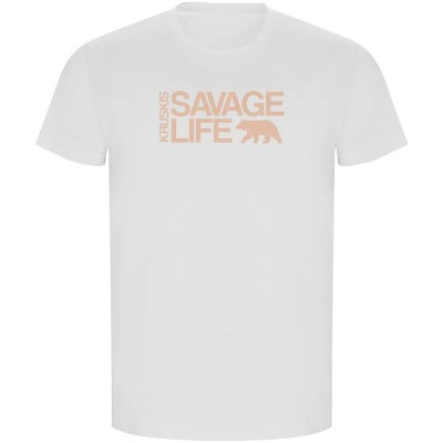 тениска,мъжки,тениски,kruskis,savage,life,eco,short,sleeve,t,shirt,white