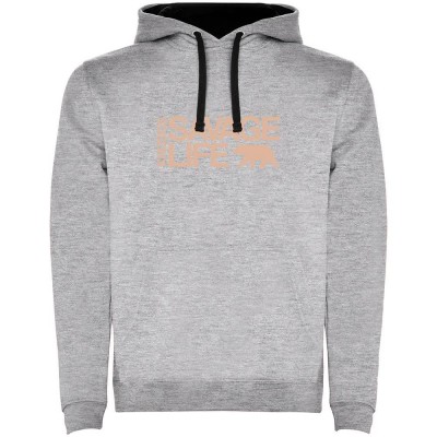 суичър,мъжки,пуловери,kruskis,savage,life,hoodie,heather,grey,black,(grey)