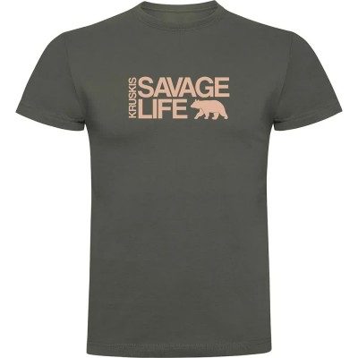 тениска,мъжки,тениски,kruskis,savage,life,short,sleeve,t,shirt,dark,army,green,(green,grey)