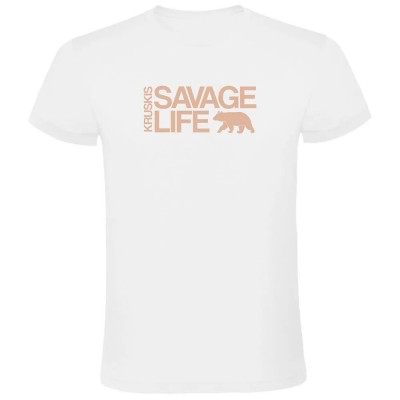 тениска,мъжки,тениски,kruskis,savage,life,short,sleeve,t,shirt,white
