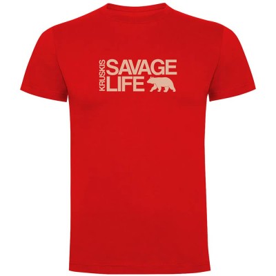 тениска,мъжки,тениски,kruskis,savage,life,short,sleeve,t,shirt,red