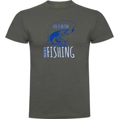 тениска,мъжки,тениски,kruskis,life,is,better,fishing,short,sleeve,t,shirt,green,(dark,army,green)