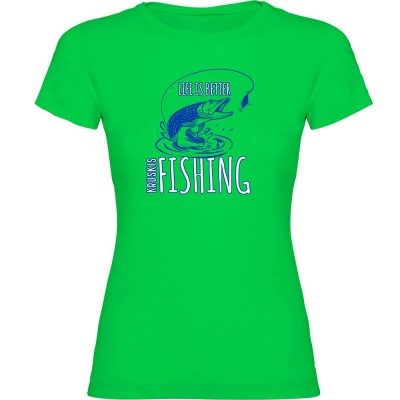 тениска,дамски,тениски,kruskis,life,is,better,fishing,short,sleeve,t,shirt,light,green,(green)