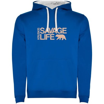 суичър,мъжки,пуловери,kruskis,savage,life,hoodie,royal,blue,white,(blue)
